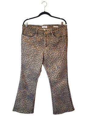Frame Leoaprd Print Le Crop Mini Boot Jeans Women's Size 32